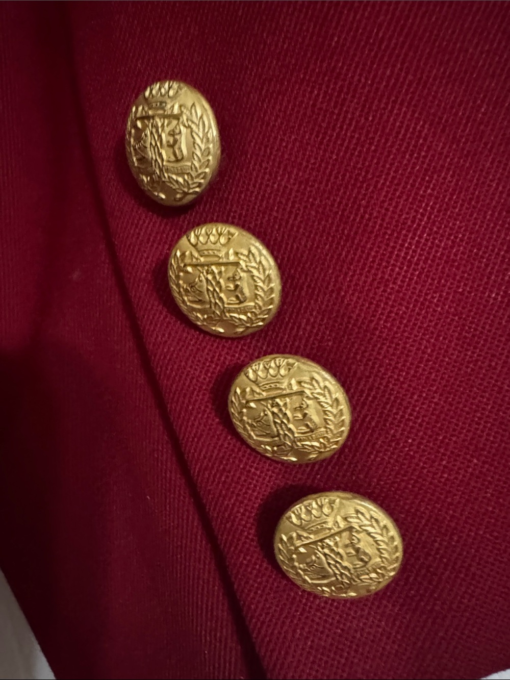 Classic Double-Breasted Womens Blazer in Deep Wine With Matching Dress Shorts - Picture 7 of 9